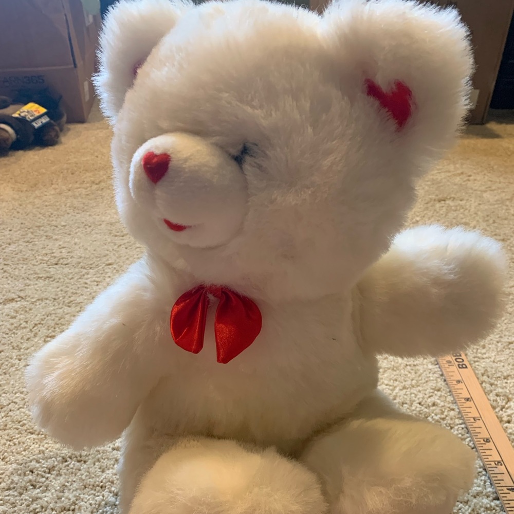Stuffed white bear - Picture 2 of 3
